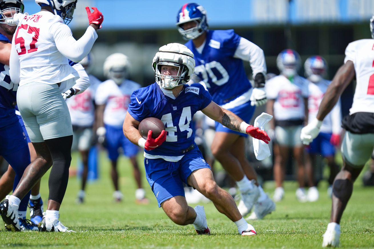 NFC East news: Cam Skattebo brings intensity to first padded practice in New York NFC East news: Cam Skattebo brings intensity to first padded practice in New York